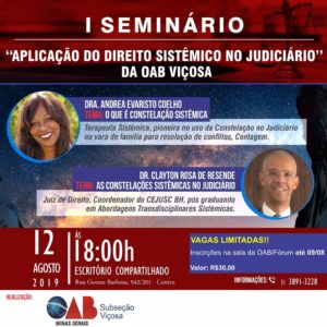I Seminário "Aplicação do direito sistêmico no Judiciário" @ Escritório Compartilhado